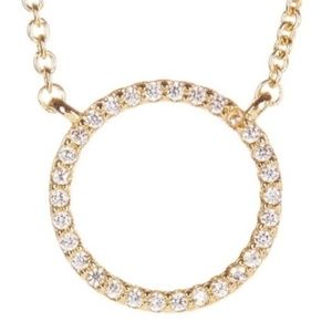 Stella + Ruby Pave Circle of Life Necklace